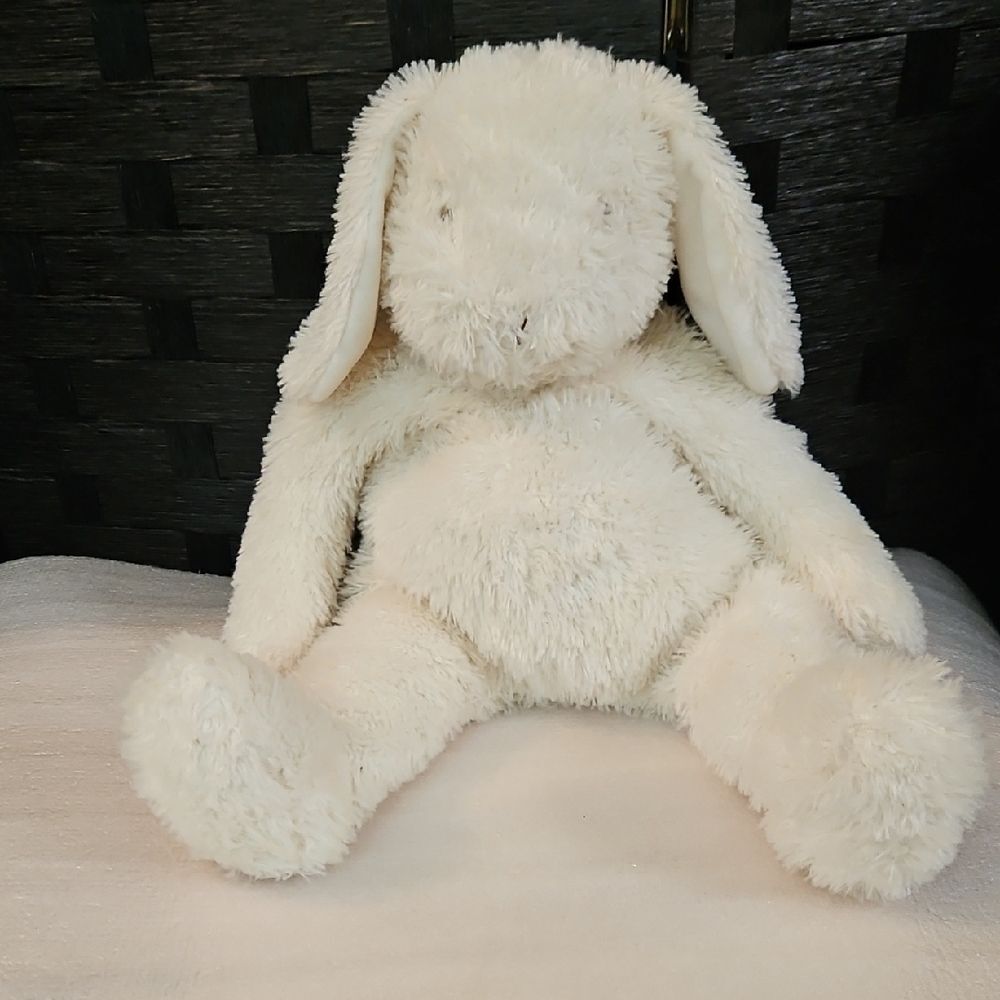 Bunnies By The Bay "Carrots" White Plush Bunny - 18" Large Stuffed Animal